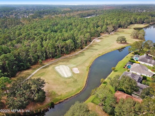 828 Lotus Ln N, Saint Johns, FL 32259 - view of property location with a heavily wooded area, a golf club, and a nearby body of water