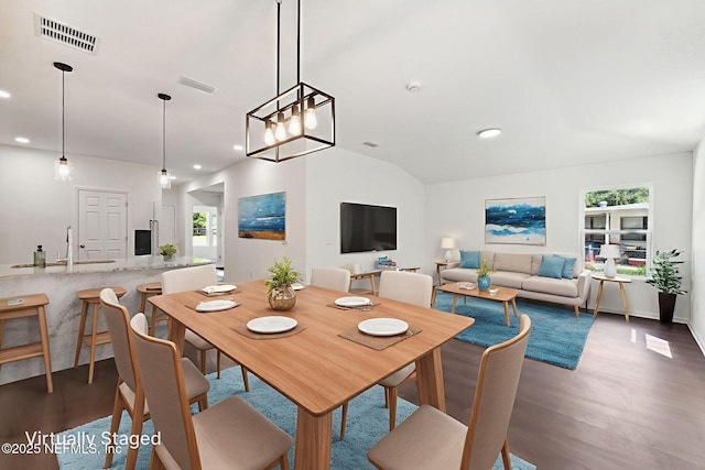 127 Azalea Cir, Palatka, FL 32177 - dining space with wood finished floors and recessed lighting