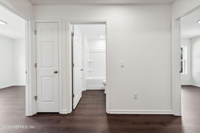 127 Azalea Cir, Palatka, FL 32177 - corridor with baseboards and dark wood-type flooring