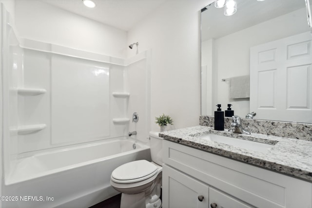 127 Azalea Cir, Palatka, FL 32177 - bathroom featuring vanity, toilet, and bathtub / shower combination