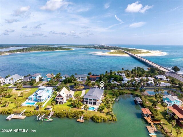 231 Barrataria Dr, Saint Augustine, FL 32080 - aerial view of residential area featuring a large body of water