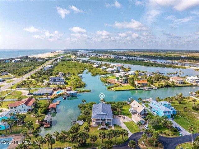 231 Barrataria Dr, Saint Augustine, FL 32080 - aerial view of residential area with a large body of water