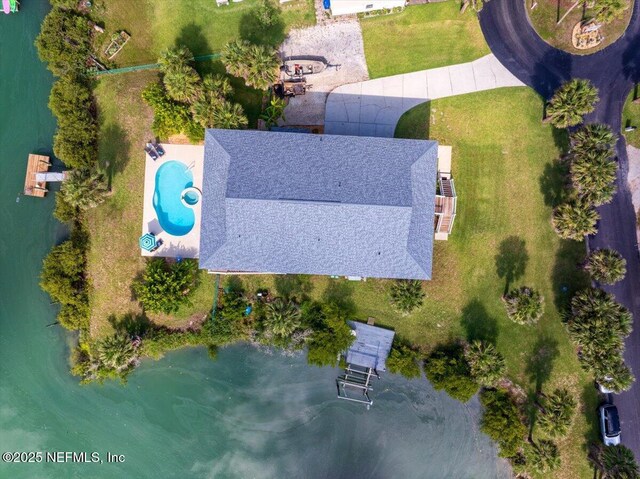 231 Barrataria Dr, Saint Augustine, FL 32080 - bird's eye view of a pool