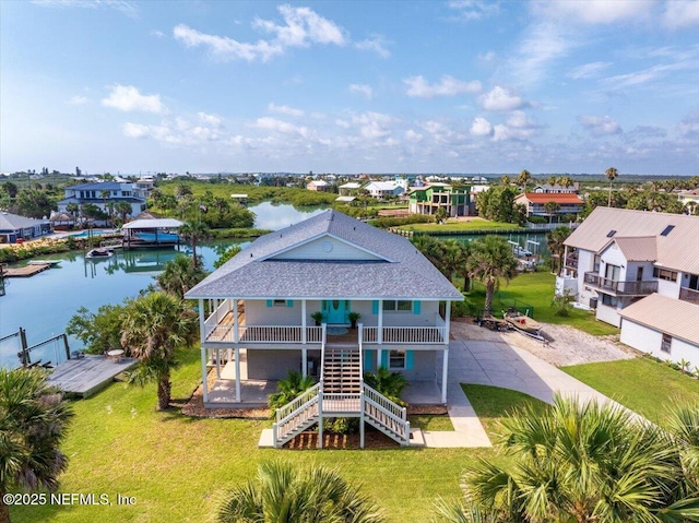 231 Barrataria Dr, Saint Augustine, FL 32080 - aerial perspective of suburban area with a nearby body of water
