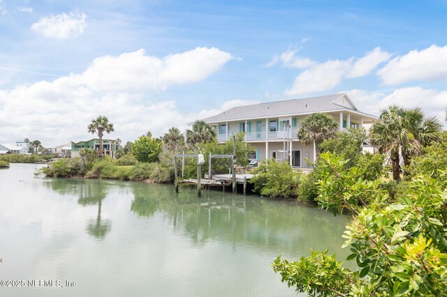 231 Barrataria Dr, Saint Augustine, FL 32080 - water view featuring a dock