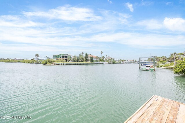 231 Barrataria Dr, Saint Augustine, FL 32080 - water view featuring a boat dock