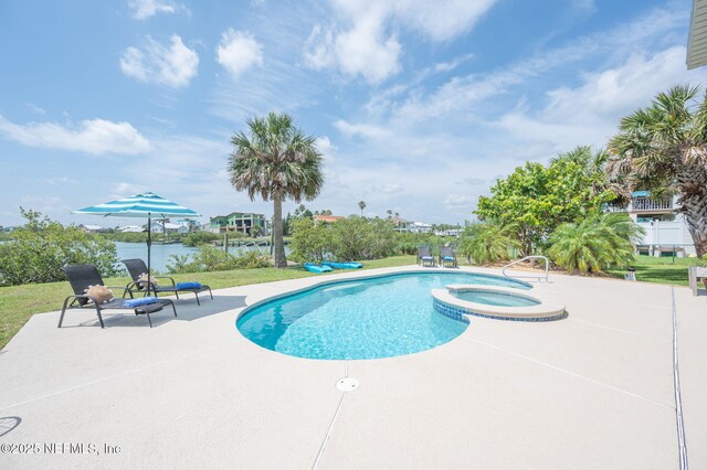 231 Barrataria Dr, Saint Augustine, FL 32080 - view of pool with a patio and a pool with connected hot tub