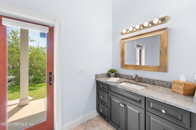 231 Barrataria Dr, Saint Augustine, FL 32080 - bathroom with vanity and baseboards