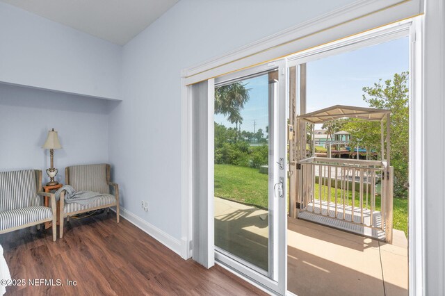 231 Barrataria Dr, Saint Augustine, FL 32080 - living area featuring wood finished floors and baseboards