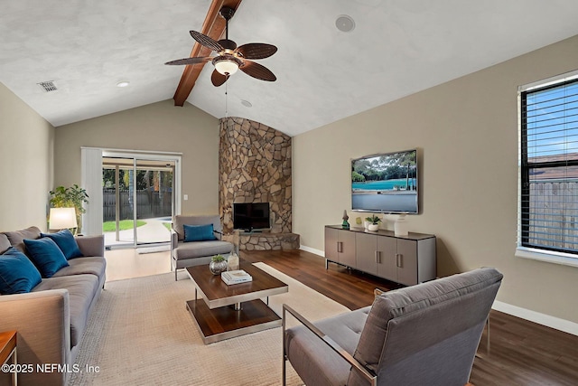 2650 Cardigan Ct, Orange Park, FL 32065 - living room with healthy amount of natural light, wood finished floors, and ceiling fan