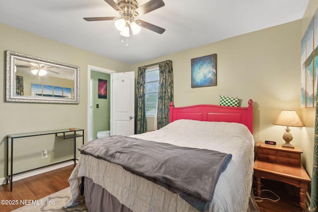 7456 Burlingame Dr S, Jacksonville, FL 32211 - bedroom with wood finished floors and a ceiling fan
