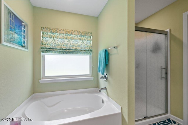 3912 Pipit Pt, Middleburg, FL 32068 - full bathroom featuring a shower stall and a garden tub