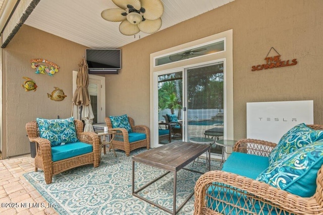 3912 Pipit Pt, Middleburg, FL 32068 - view of patio / terrace featuring a ceiling fan