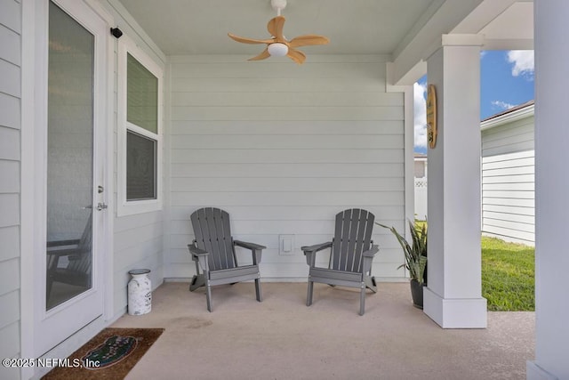 4604 Clapboard Crossing Way, Jacksonville, FL 32226 - view of patio featuring a ceiling fan