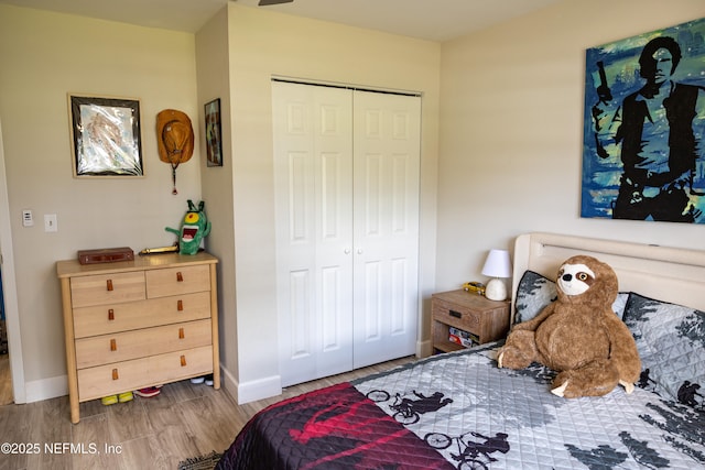 14 Ballard Ln, Palm Coast, FL 32137 - bedroom with a closet and wood finished floors