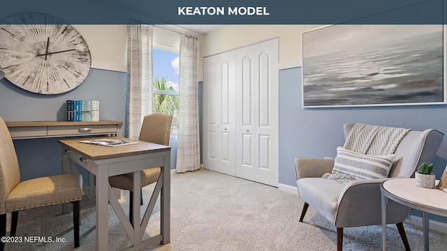 413 Seaport Breeze Rd, Saint Augustine, FL 32095 - home office with light colored carpet and baseboards