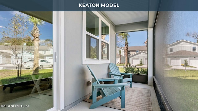413 Seaport Breeze Rd, Saint Augustine, FL 32095 - sunroom featuring a residential view