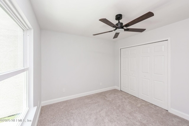 2522 Dauphine Ct W, Ponte Vedra Beach, FL 32082 - unfurnished bedroom featuring carpet flooring, baseboards, a closet, and ceiling fan