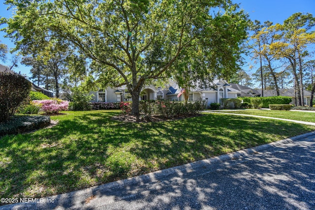 13022 Huntley Manor Dr, Jacksonville, FL 32224 - obstructed view of property with a front lawn and a residential view