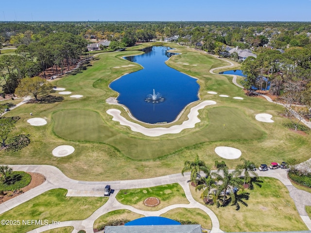 13022 Huntley Manor Dr, Jacksonville, FL 32224 - aerial view of property and surrounding area with a large body of water, a local golf course, a tree filled landscape, and nearby suburban area