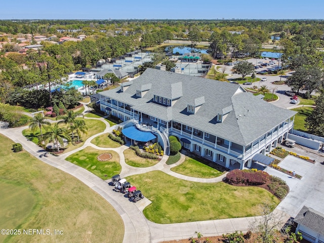 13022 Huntley Manor Dr, Jacksonville, FL 32224 - drone / aerial view of a large body of water and a pool area