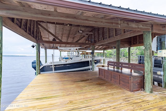 6449 Jack Wright Island Rd, Saint Augustine, FL 32092 - dock area with a water view and boat lift