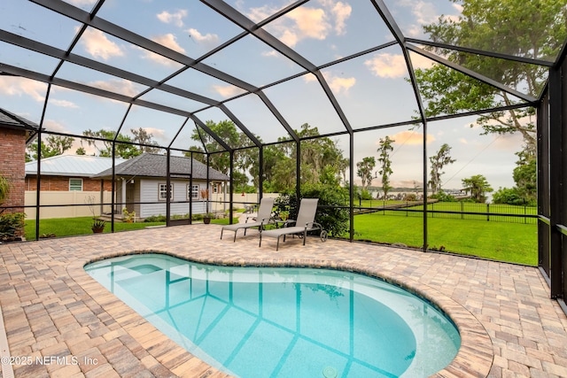 6449 Jack Wright Island Rd, Saint Augustine, FL 32092 - view of pool featuring a patio and a lanai
