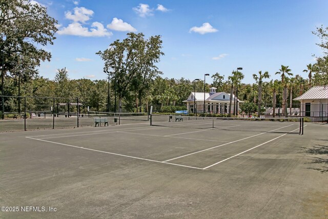 3353 Horseshoe Trail Dr, Orange Park, FL 32065 - view of tennis court featuring community basketball court