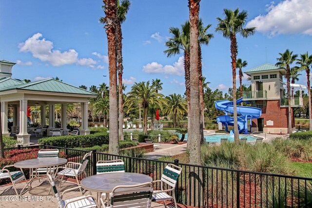 3353 Horseshoe Trail Dr, Orange Park, FL 32065 - view of patio with a gazebo and a community pool