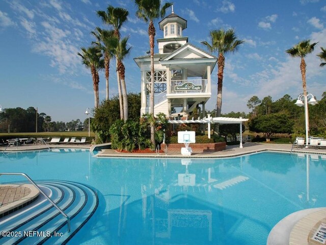 1758 Country Walk Dr, Fleming Island, FL 32003 - community pool with a pergola