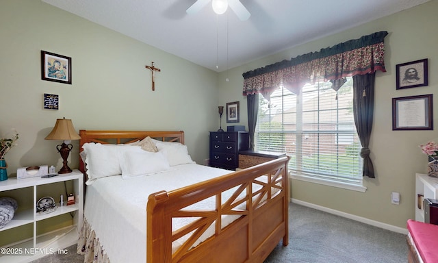 1700 Waters Edge Dr, Fleming Island, FL 32003 - carpeted bedroom featuring baseboards and ceiling fan