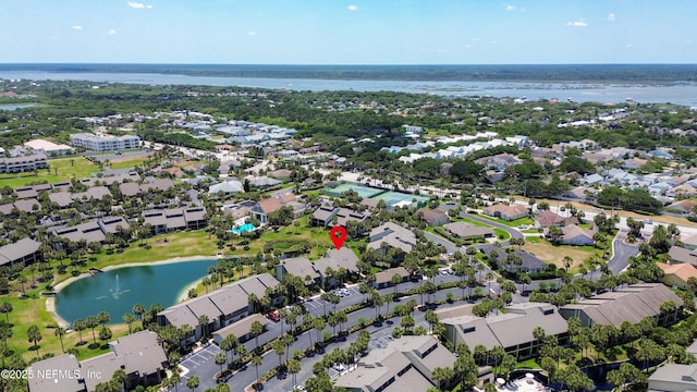 87 Village Del Lago Cir, Saint Augustine, FL 32080 - aerial overview of property's location with a nearby body of water and nearby suburban area