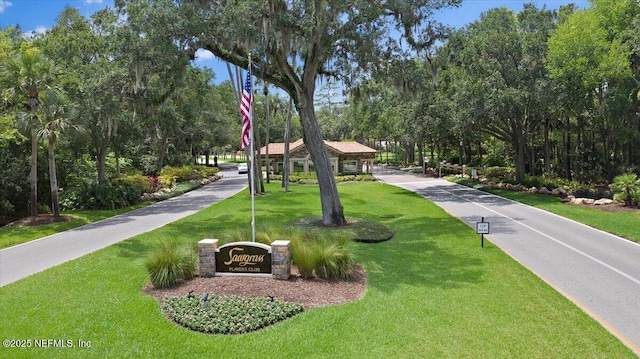 6541 Burnham Cir, Ponte Vedra Beach, FL 32082 - view of home's community featuring a yard and view of wooded area