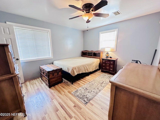 417 2nd Ave, Satsuma, FL 32189 - bedroom with light wood finished floors and ceiling fan