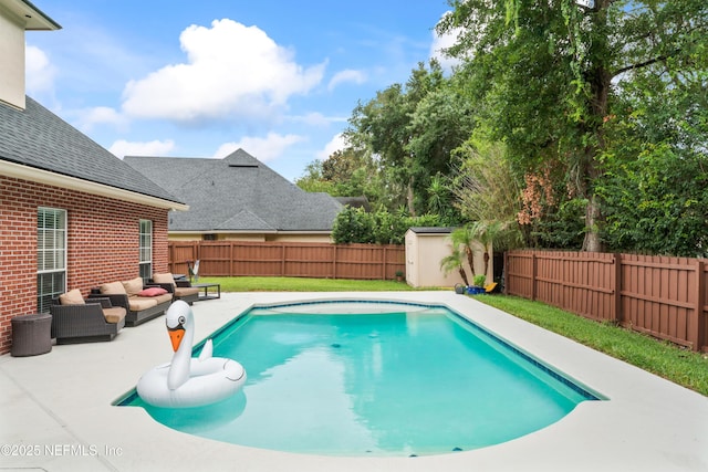 1321 Honeysuckle Dr, Saint Johns, FL 32259 - view of swimming pool with a patio area and an outdoor hangout area