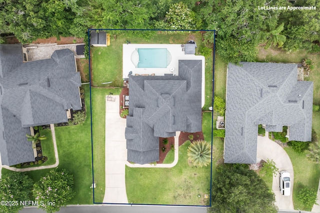 1321 Honeysuckle Dr, Saint Johns, FL 32259 - aerial overview of property's location featuring property boundaries highlighted and a pool