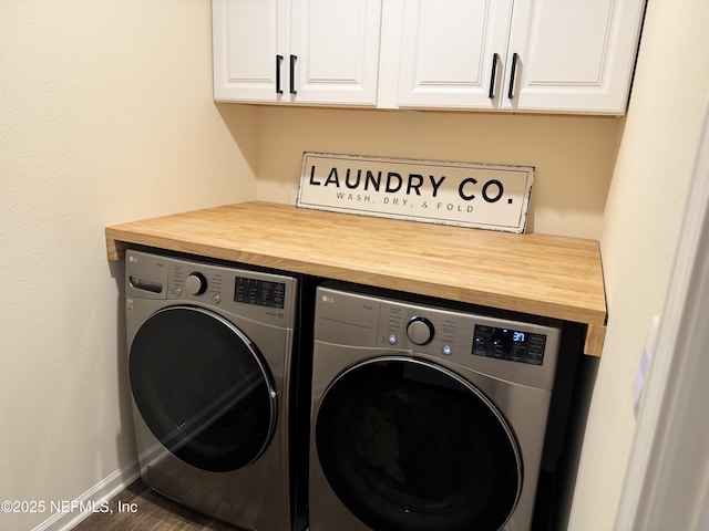 126 Falcon Ridge Rd, Saint Augustine, FL 32084 - laundry area featuring independent washer and dryer and cabinet space