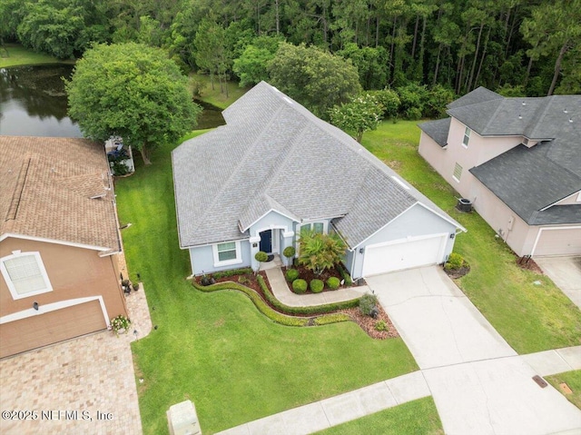 8681 Canopy Oaks Dr, Jacksonville, FL 32256 - aerial view of property and surrounding area featuring a forest and a nearby body of water