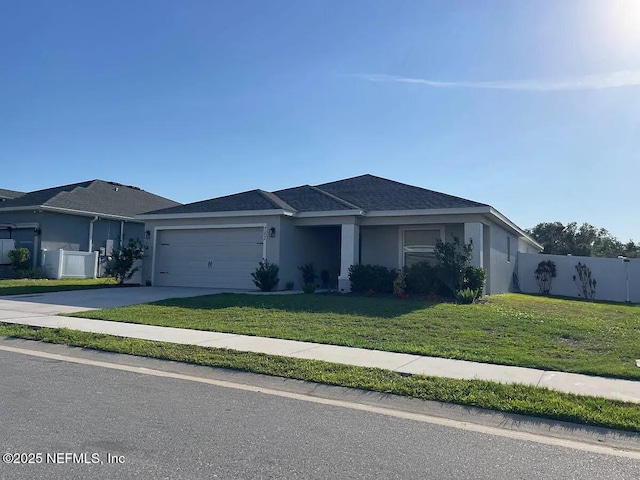 7202 Victoria Rd, Lakeland, FL 33809 - ranch-style house featuring a garage, stucco siding, and concrete driveway