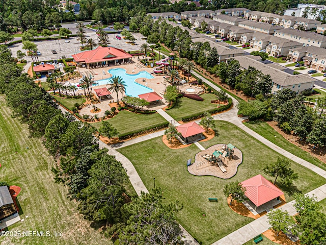 1823 Sentry Oak Ct, Fleming Island, FL 32003 - drone / aerial view of a pool area