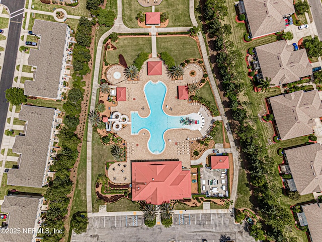 1823 Sentry Oak Ct, Fleming Island, FL 32003 - aerial perspective of suburban area featuring a pool area