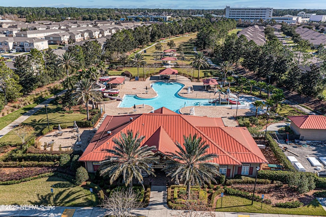 1823 Sentry Oak Ct, Fleming Island, FL 32003 - aerial view of residential area with a pool