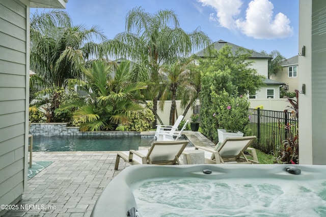 48 Foxcross Ave, Saint Augustine, FL 32092 - view of pool with an outdoor hot tub and a patio
