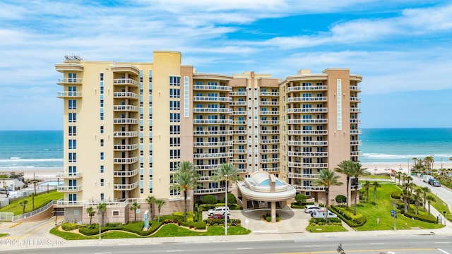 1925 S Atlantic Ave Unit 1005, Daytona Beach Shores, FL 32118 - view of apartment building / complex with view of water and beach