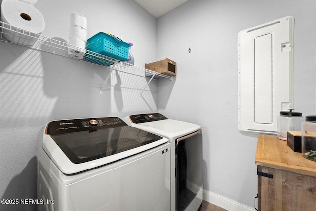 46 Killarney Ave, Saint Johns, FL 32259 - laundry area featuring separate washer and dryer and baseboards