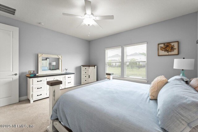46 Killarney Ave, Saint Johns, FL 32259 - bedroom featuring light colored carpet, ceiling fan, and baseboards
