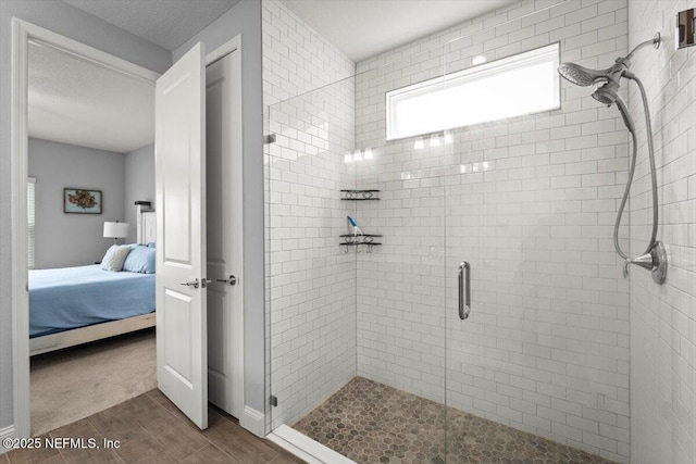 46 Killarney Ave, Saint Johns, FL 32259 - full bath with ensuite bathroom, wood finished floors, a shower stall, and baseboards