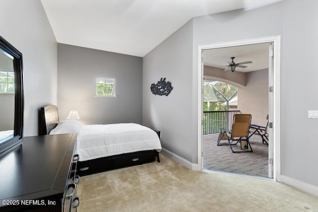 69 Bridle Ridge Ct, Flagler Beach, FL 32136 - bedroom featuring carpet, multiple windows, and access to outside