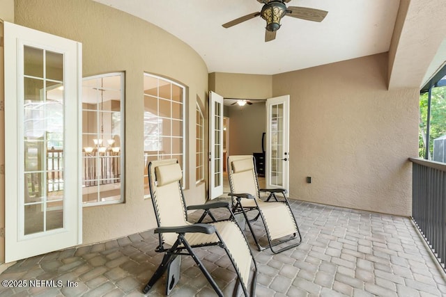 69 Bridle Ridge Ct, Flagler Beach, FL 32136 - view of patio / terrace with ceiling fan and french doors