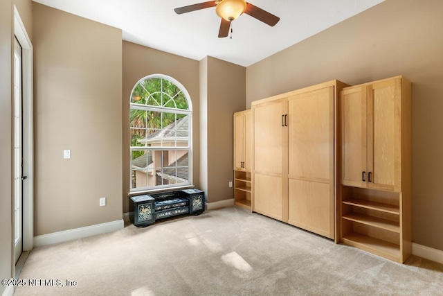 69 Bridle Ridge Ct, Flagler Beach, FL 32136 - carpeted bedroom featuring baseboards and a ceiling fan